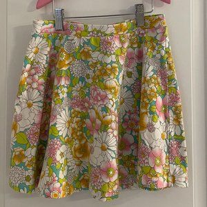 Large Floral Print Skirt